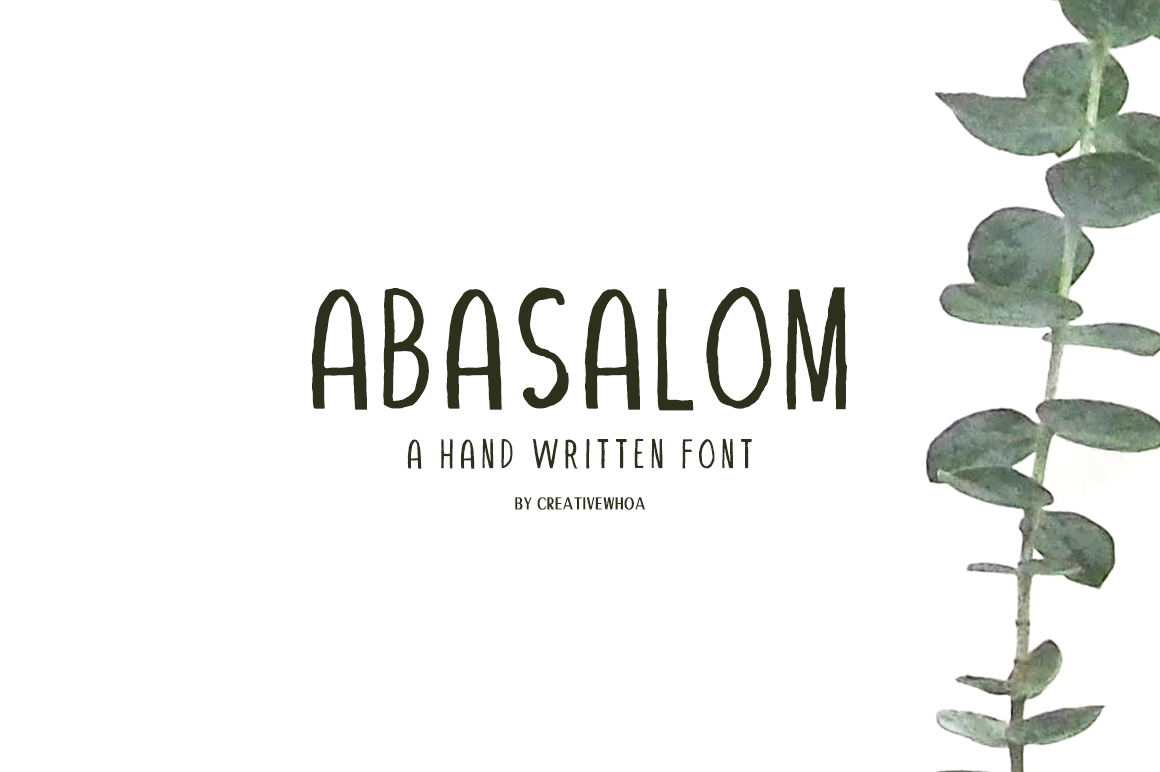 Abasalom: A Script Handwritten Font for Editorial Design and Branding