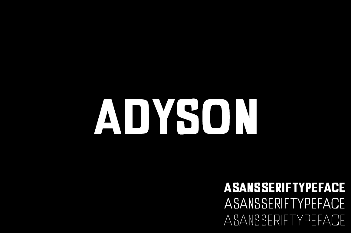 Adyson: A Bold Sans Serif Font for Editorial Design