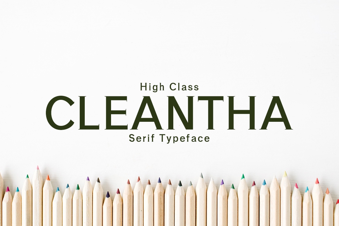 Cleantha Serif Typeface for Editorial Design and Branding