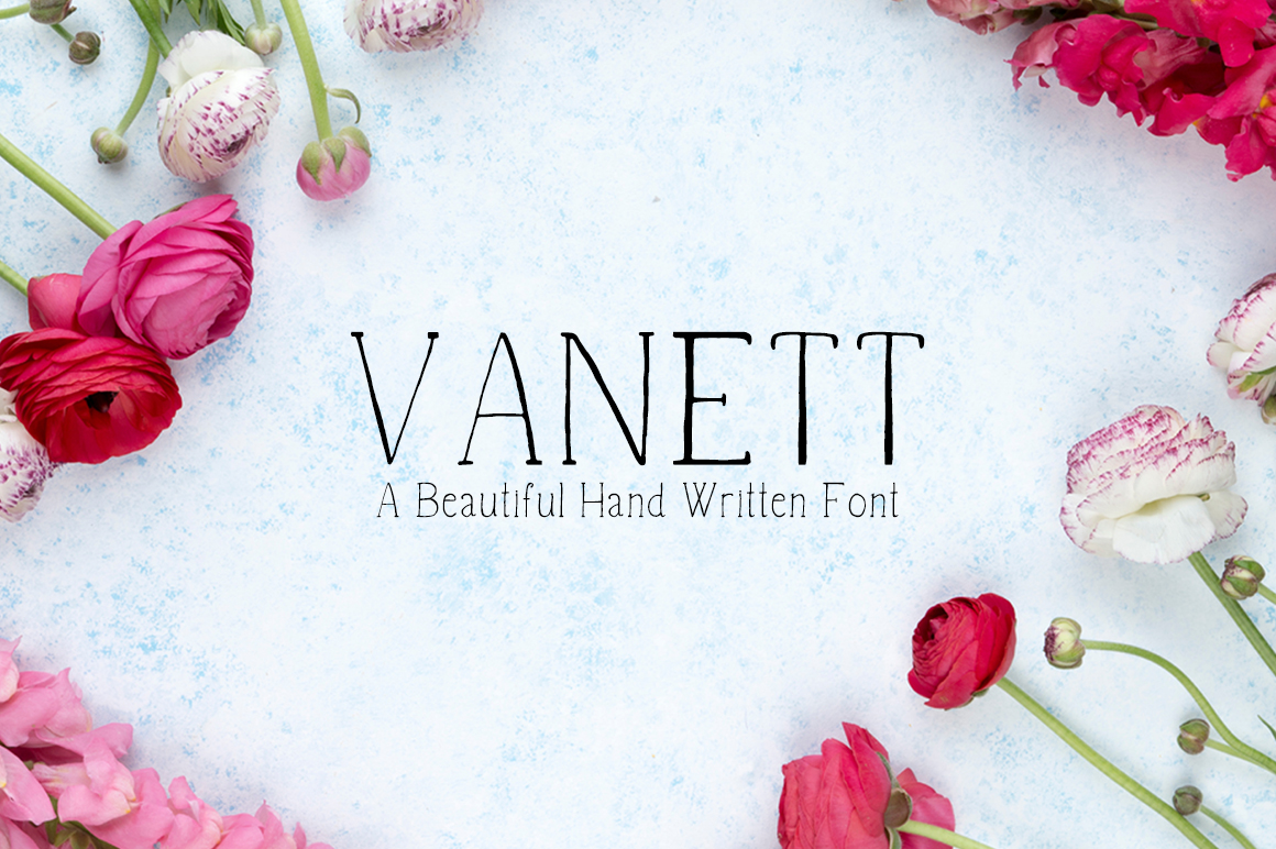 Vanett: A Script Handwritten Font for Creative Web Design